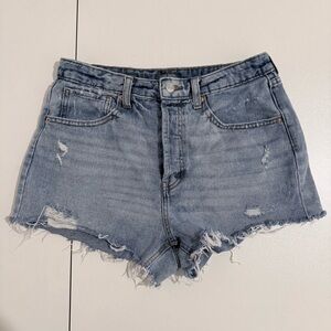 Wild Fable Women’s Super High Rise Cutoff Denim Shorts Distressed Size 8
